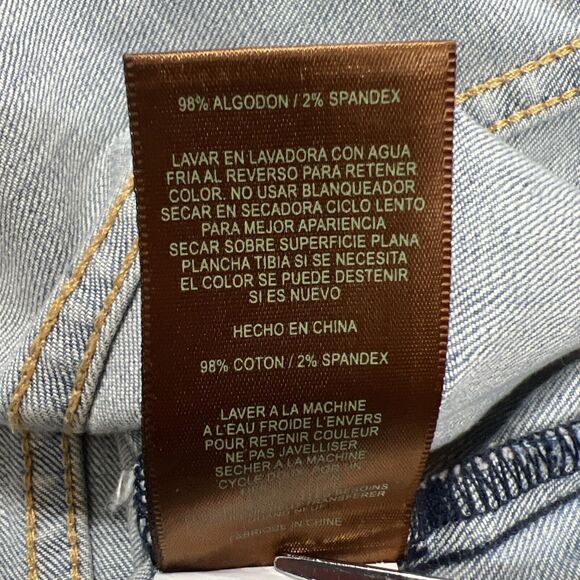 Kut from the Kloth Denim Jacket Women's Medium Blue Light Wash Stretch Trucker - Picture 15 of 16